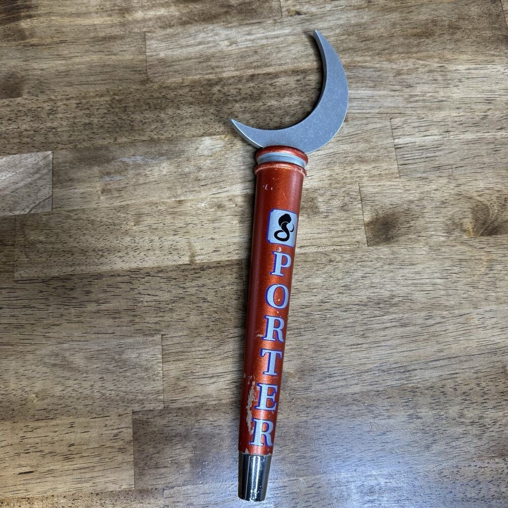 Sporter Beer Tap Handle Red Crescent Blade Draft Keg Handle Bar Pub